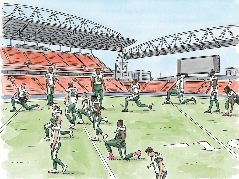 BMO Field 内観 線画