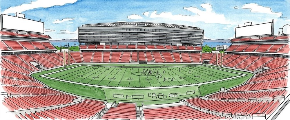 Levi's Stadium 内観 線画