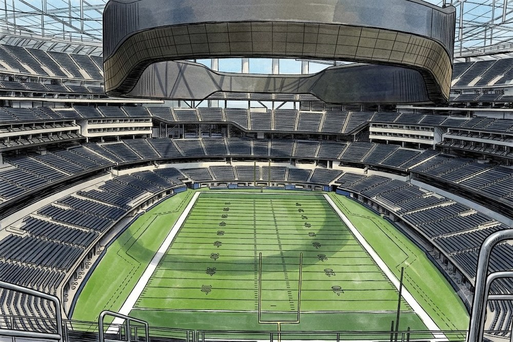 SoFi Stadium 内観 線画
